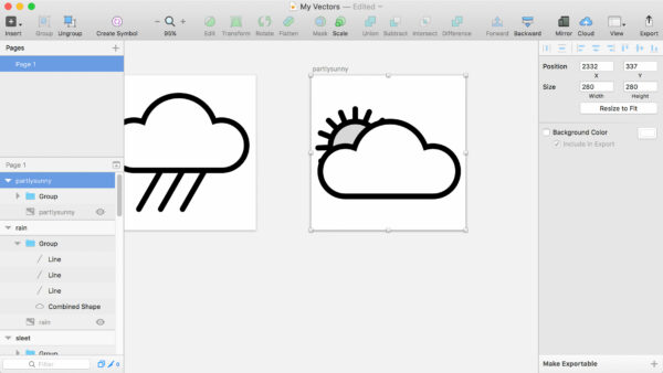 Icons, based on Weather Underground Icon Set