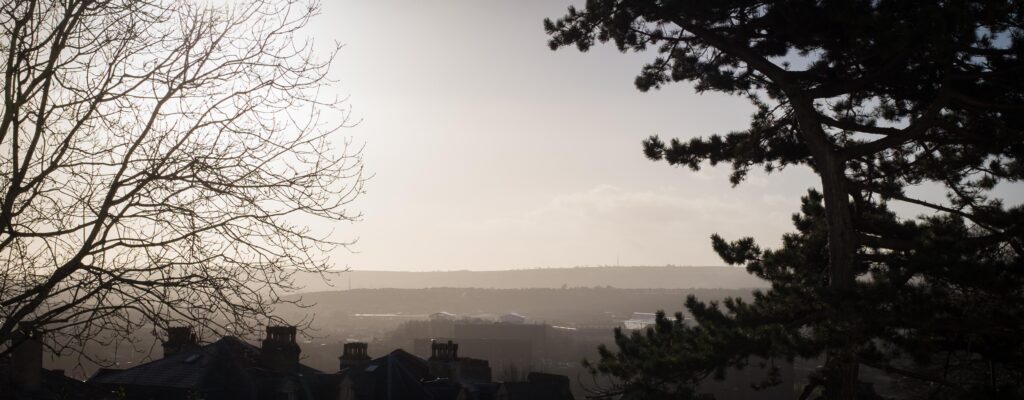 Dundry hills from Royal York Crescent