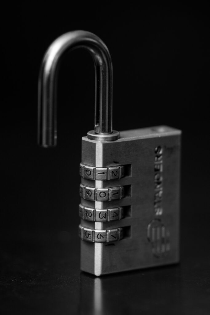 Unlocked combination lock